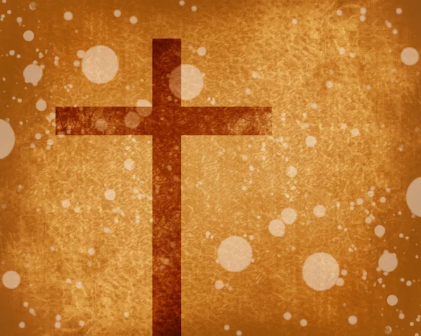 Christliches Kreuz auf Papier Hintergrund — Stockfoto