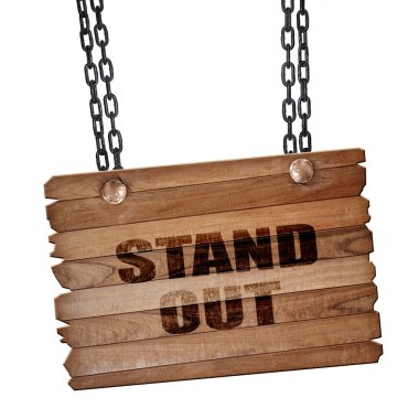 öne 3d işleme, ahşap tahta üzerinde bir grunge zinciri