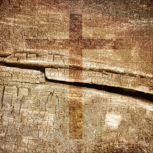 Cruz cristã sobre fundo de papel — Fotografia de Stock