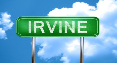Irvine vintage yeşil yol işaretiyle vurgulamaktadır
