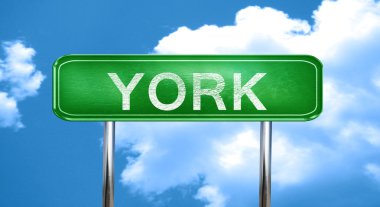 York vintage yeşil yol işaretiyle vurgulamaktadır