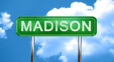 Madison vintage yeşil yol işaretiyle vurgulamaktadır