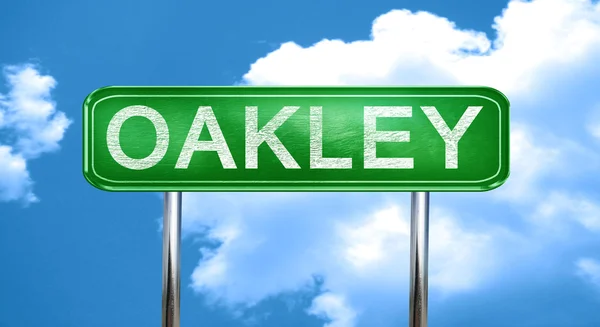 Oakley vintage grön vägskylt med höjdpunkter — Stockfoto