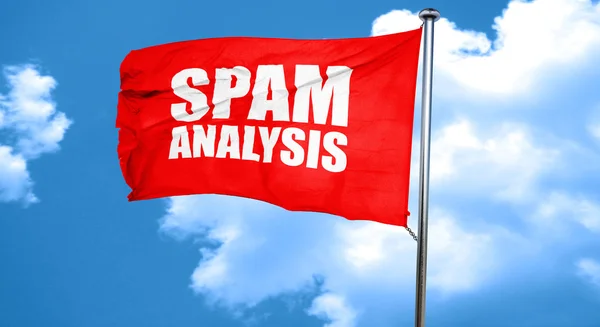 Spam-Analyse, 3D-Rendering, eine rote Fahne — Stockfoto