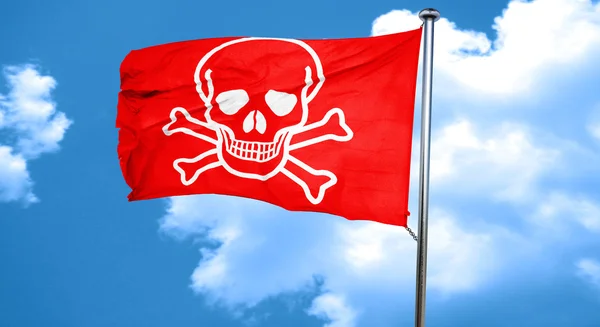 Gift tecken bakgrund, 3d-rendering, en röd viftande flagga — Stockfoto
