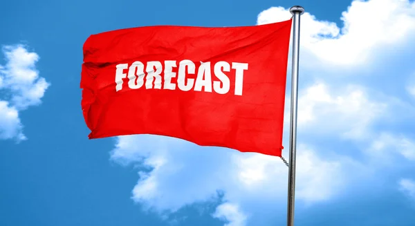 Forecast, 3D rendering, a red waving flag — Stock Photo, Image