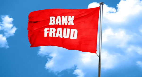 Bankovní podvody zázemí, 3d vykreslování, červené mává vlajkou — Stock fotografie