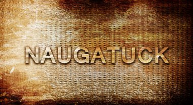 Naugatuck, 3d render, metal bir arka plan üzerinde metin