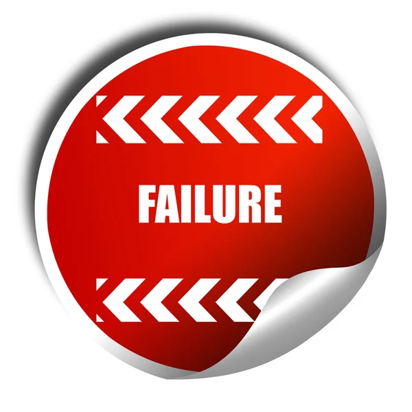 Failure sign with some smooth lines, 3D rendering, red sticker w — Stock Photo, Image