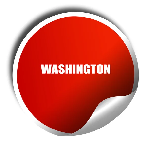 Washington, 3D-rendering, rode sticker met witte tekst — Stockfoto