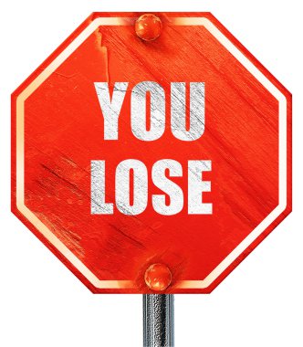 3d render, kırmızı bir dur işareti kaybetmek