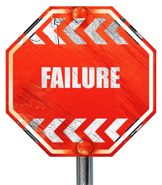 Failure sign with some smooth lines, 3D rendering, a red stop si — Stock Photo, Image