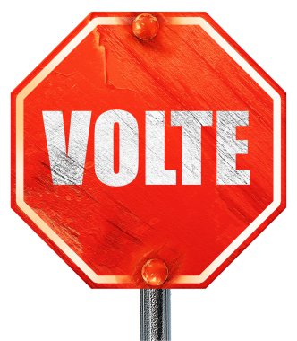 kez dans, 3d render, kırmızı bir dur işareti