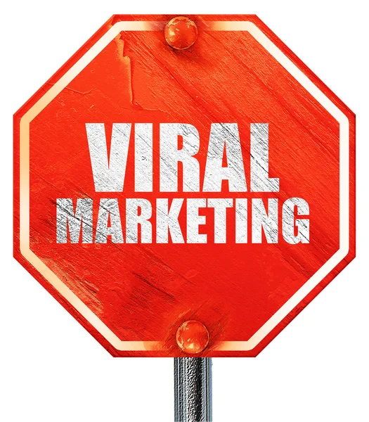 바이러스 성 마케팅, 3d 렌더링, 빨간색 정지 기호 — 스톡 사진