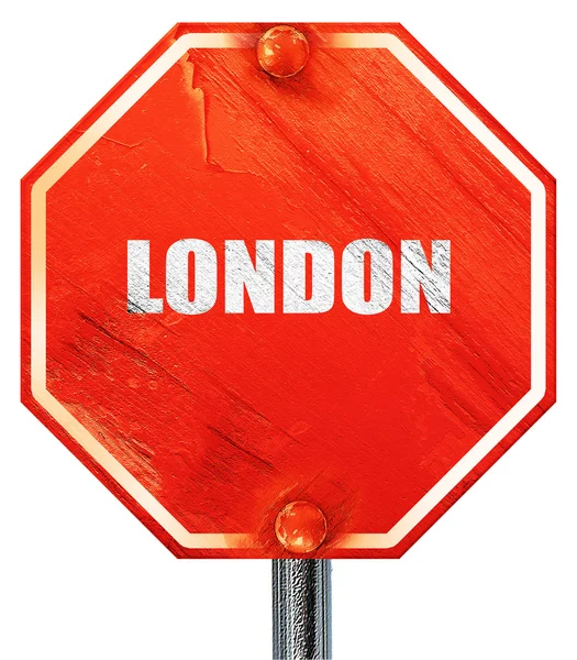 London, rendu 3D, un stop rouge — Photo