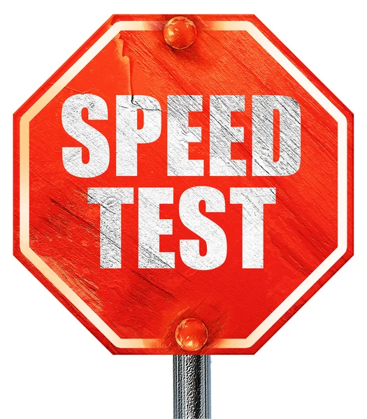 Test de vitesse, rendu 3D, un stop rouge — Photo