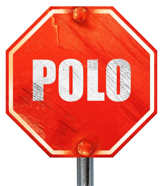 Fondo de la señal de polo, representación 3D, una señal de stop rojo —  Fotos de Stock