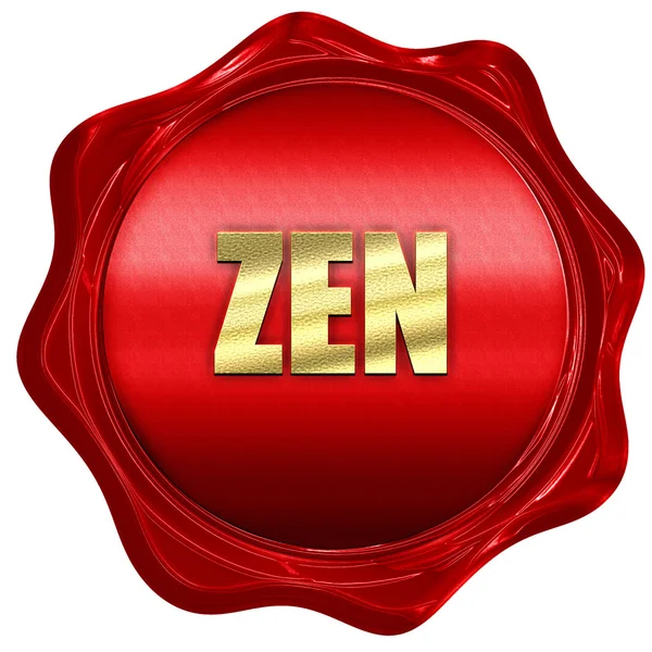 Méditation zen, rendu 3D, un joint de cire rouge — Photo
