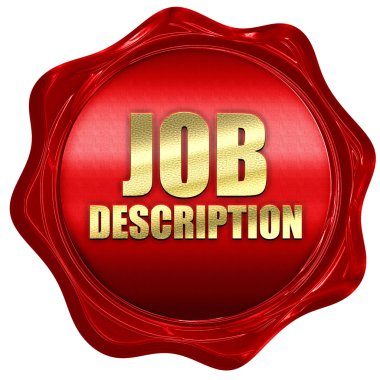 iş tanımı, 3d render, bir kırmızı mum mühür