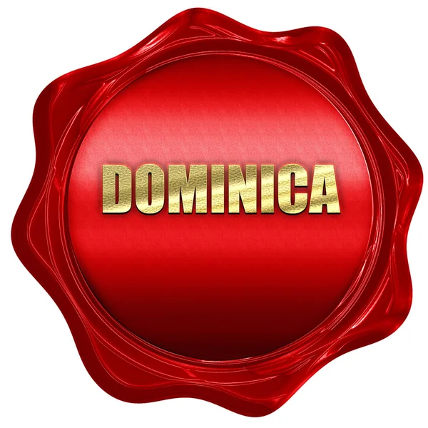 Dominika, 3d render, bir kırmızı mum mühür selamlar