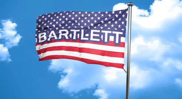 Bartlett, rendering 3D, bandiera della città con stelle e strisce — Foto Stock