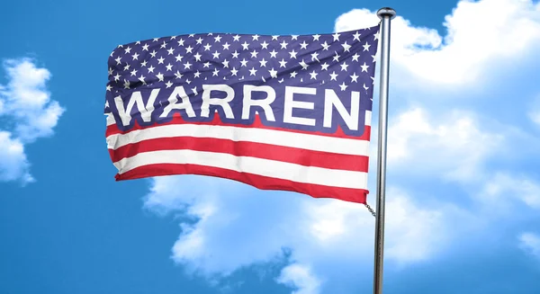 Warren, 3d-rendering, staden sjunker med stjärnor och ränder — Stockfoto