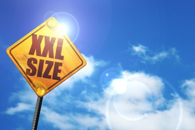 XXL boyutu, 3d render, parlak sarı trafik işaretleri