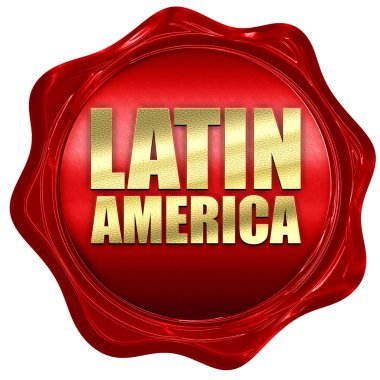 Latin Amerika, 3d render, bir kırmızı mum mühür