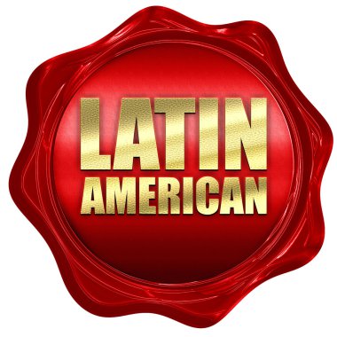Latin Amerika, 3d render, bir kırmızı mum mühür