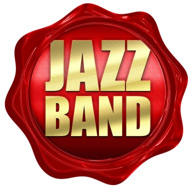 Caz Orkestrası, 3d render, bir kırmızı mum mühür