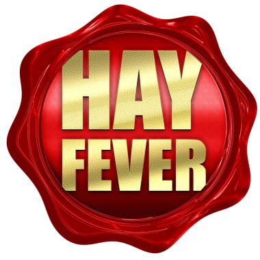 hayfever, 3d render, bir kırmızı mum mühür