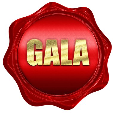 Gala, 3d render, bir kırmızı mum mühür