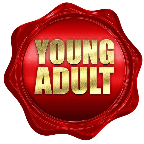 年轻的成年人，3d 渲染，红蜡封 — 图库照片
