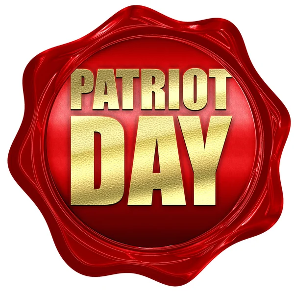 Patriot day, 3D rendering, a red wax seal — Stock Photo, Image