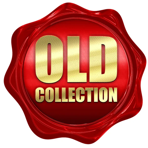 Stará sbírka, 3d vykreslování, červenou voskovou pečetí — Stock fotografie
