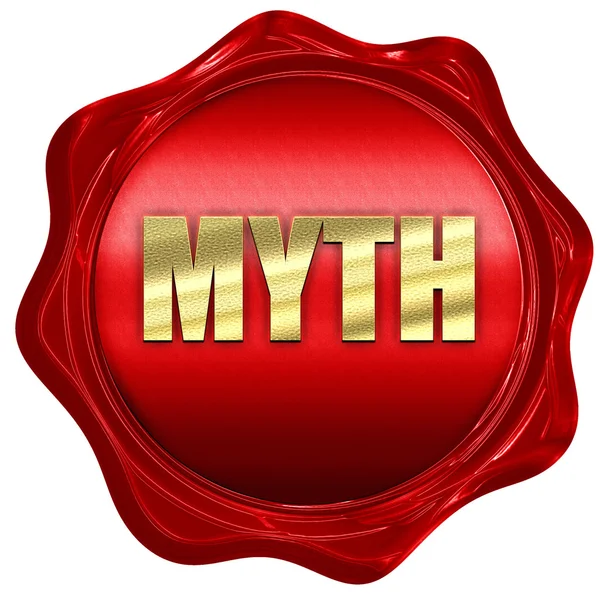 Mito, renderização 3D, um selo de cera vermelha — Fotografia de Stock