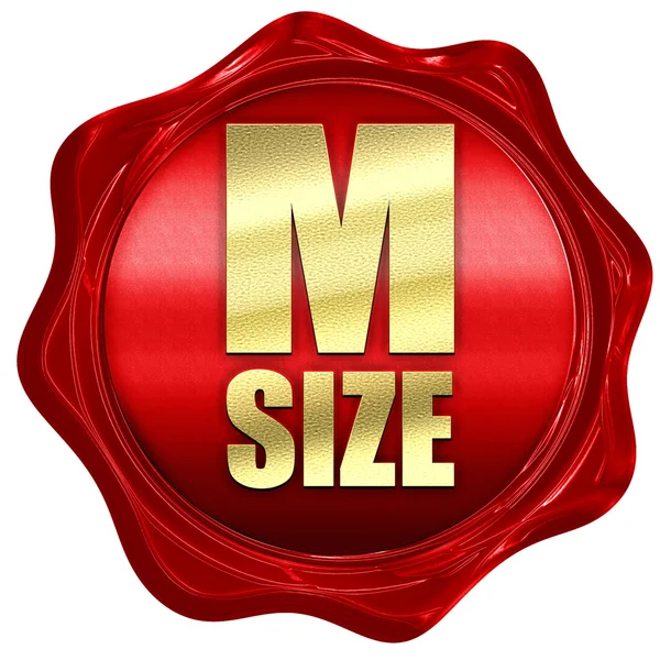 M grootte, 3D-rendering, een rode lakzegel — Stockfoto
