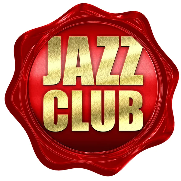 Jazz club, 3D rendering, a red wax seal — Stock Photo, Image