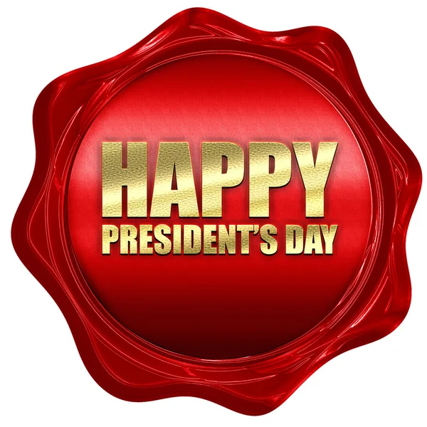 Happy ordförandena dag, 3d-rendering, ett rött vax tätning — Stockfoto