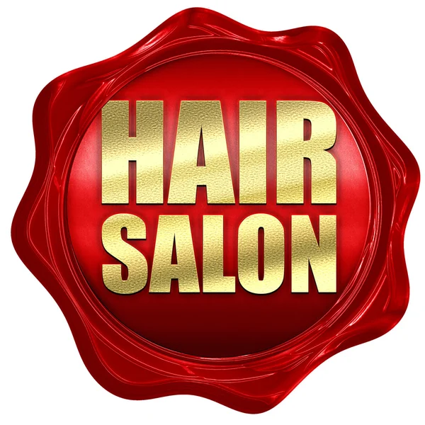 Salon de coiffure, rendu 3D, un joint de cire rouge — Photo