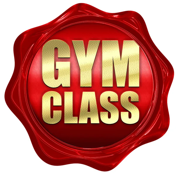 Gym class, 3d-rendering, ett rött vax tätning — Stockfoto