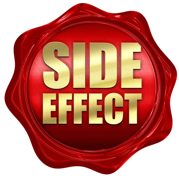 Side effect, 3D rendering, a red wax seal — Stock Photo, Image