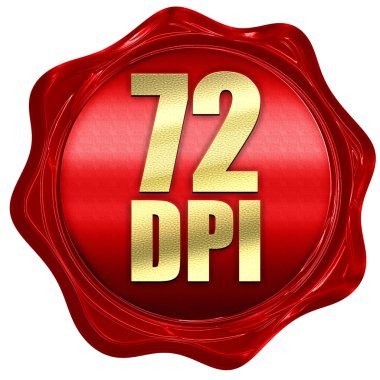 72 dpi, 3d render, bir kırmızı mum mühür
