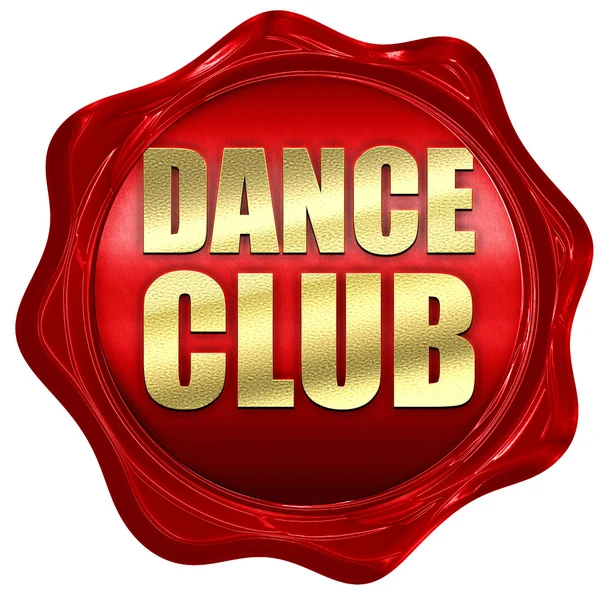 Club de baile, representación 3D, un sello de cera roja — Foto de Stock