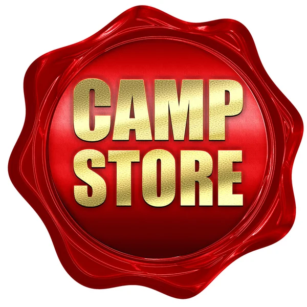 Camp lagra, 3d-rendering, ett rött vax tätning — Stockfoto