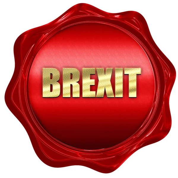 Brexit, 3d 렌더링, 빨간 왁 스 물개 — 스톡 사진