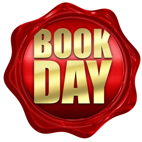 책의 날, 3d 렌더링, 빨간 왁 스 물개 — 스톡 사진