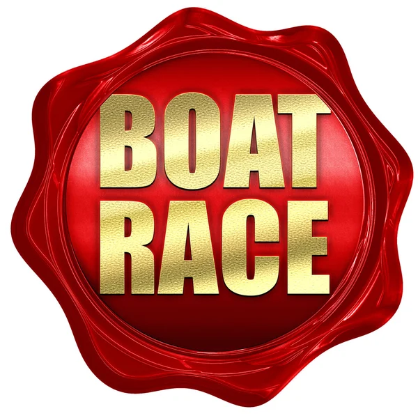 Bootsrennen, 3D-Rendering, ein rotes Wachssiegel — Stockfoto