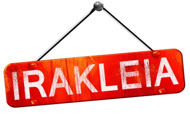 Irakleia, 3d render, işareti asılı kırmızı