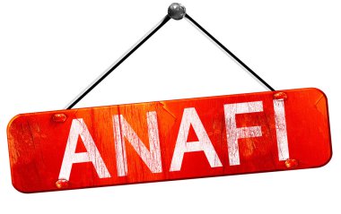 Anafi, 3d render, işareti asılı kırmızı